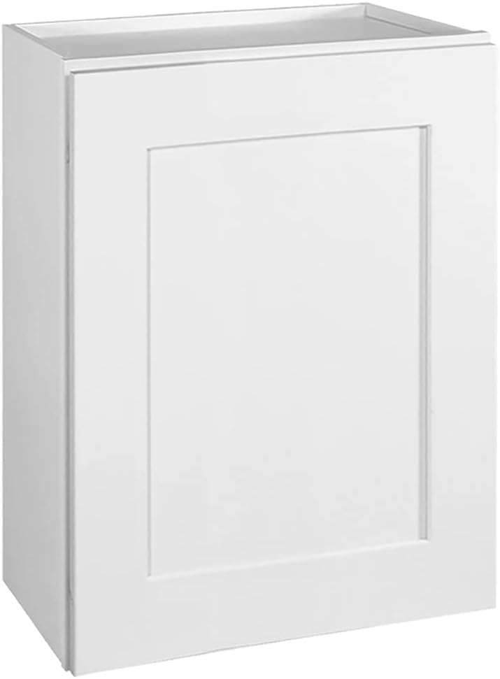 Unassembled Wall Kitchen Cabinet W1824, 18 W x 12 D x 24 H, Painted White, Solid Wood, , 561555