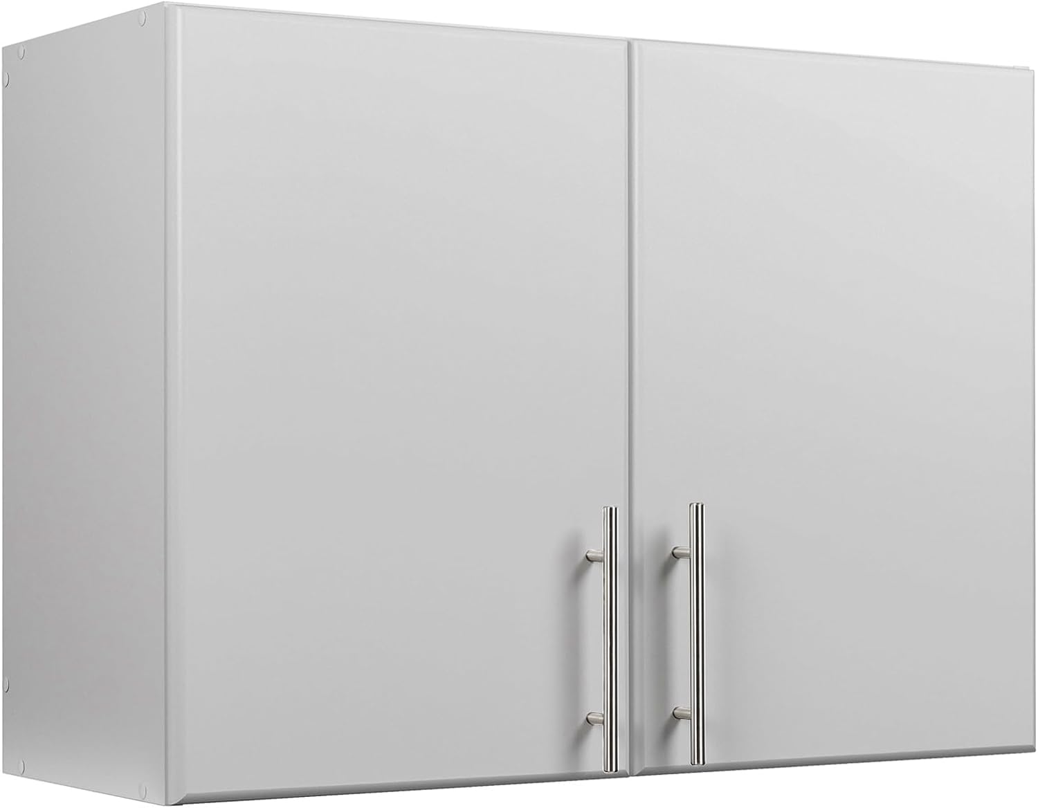Light Gray Cabinet:  Wall Cabinet,  Garage Cabinet with Storage Shelf, Stackable 16"D x 32"W x 24"H, Perfect as a Garage Storage Cabinet with Doors and Shelves