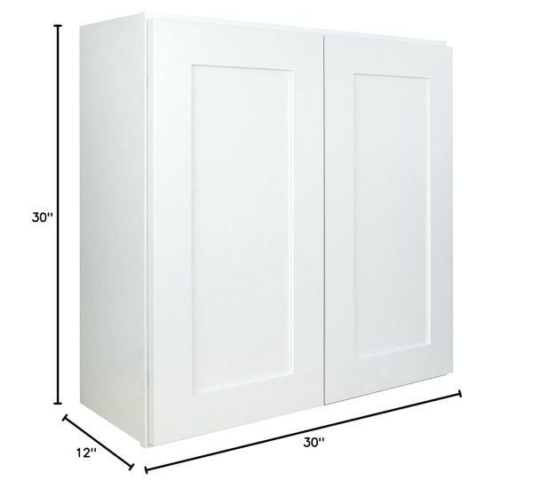 Wall Kitchen Cabinet 30 in. W x 12 in. D x 30 in. H in  White Ready to Assemble - Image 2
