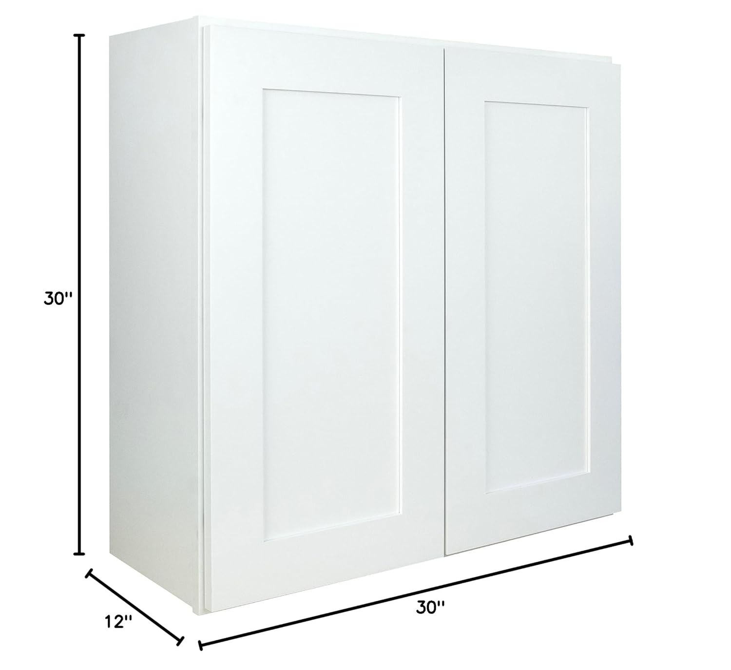Wall Kitchen Cabinet 30 in. W x 12 in. D x 30 in. H in  White Ready to Assemble - Image 2