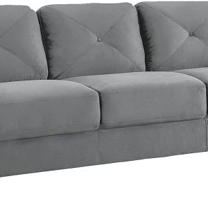 Micro-Fabric Sofa, Dark Grey