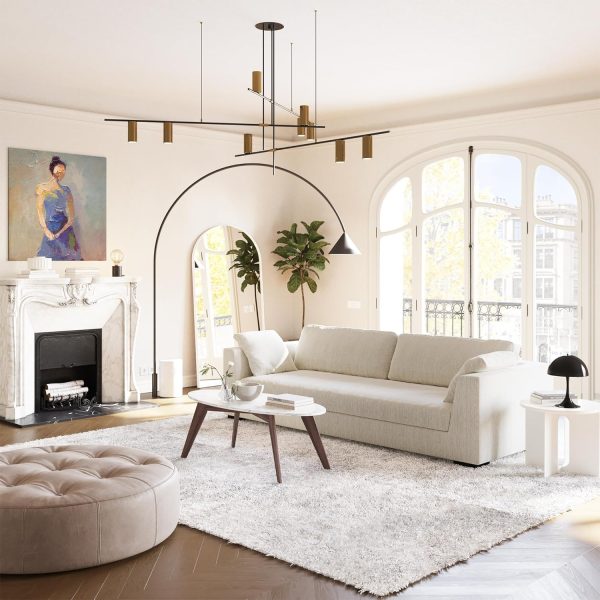 Fabric Sofa, Bright Ash - Image 2